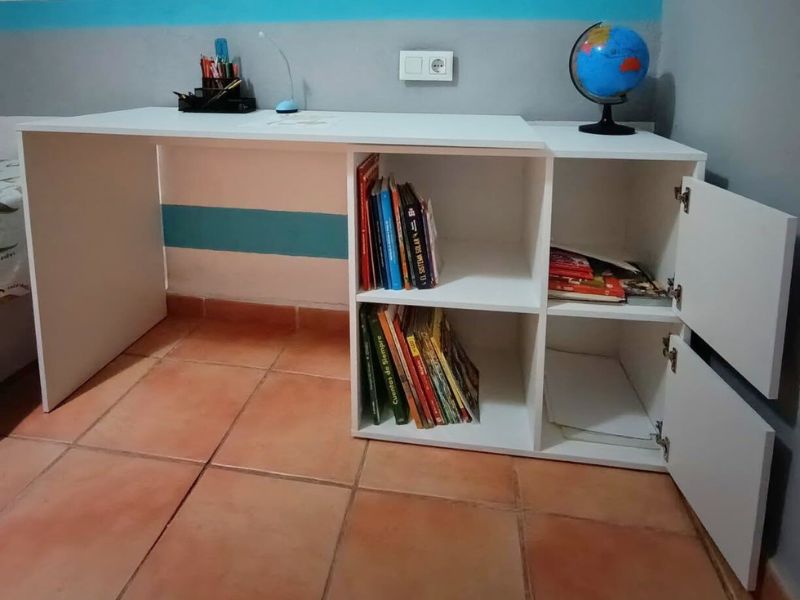 Foto de cliente de Escritorio Moderno Multi Posiciones Color Blanco Artik 120 cm