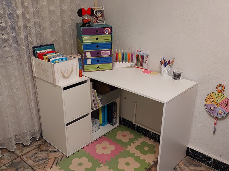 Foto de cliente de Escritorio Moderno Multi Posiciones Color Blanco Artik 120 cm