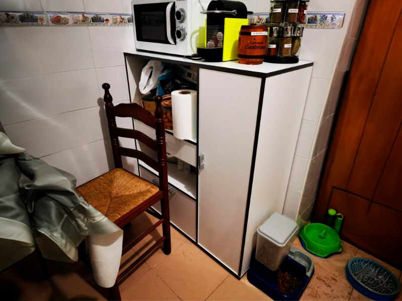 Foto de cliente de Mueble auxiliar micro 3 puertas 90x107 blanco