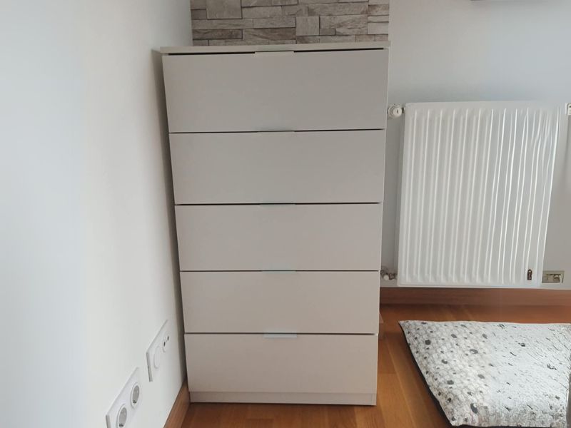 Foto de cliente de Cómoda De 5 Cajones Color Blanco Artik Dormitorio 60x110 cm