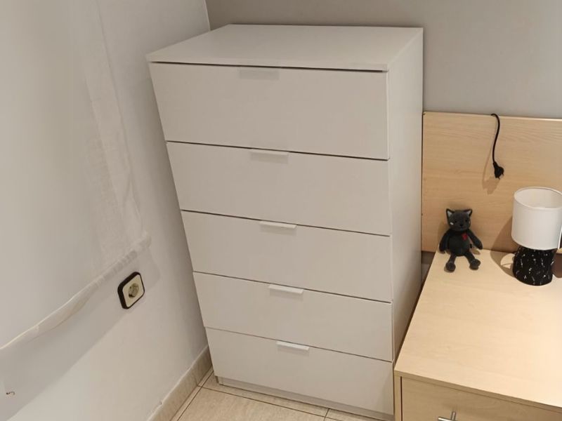 Foto de cliente de Cómoda De 5 Cajones Color Blanco Artik Dormitorio 60x110 cm