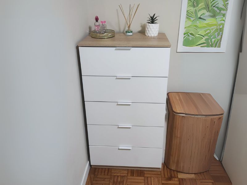 Foto de cliente de Sinfonier Blanco Roble 5 Cajones Luca 60x110 cm