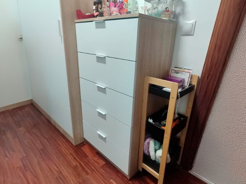 Foto de cliente de Sinfonier Blanco Roble 5 Cajones Luca 60x110 cm