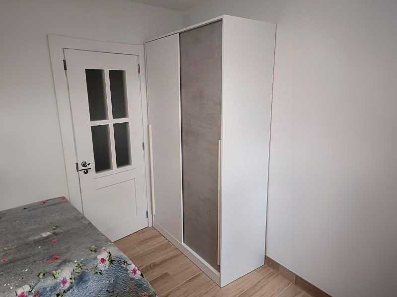 Foto de cliente de Armario Con Puerta Corredera Max Blanco Y Cemento 120X200 cm