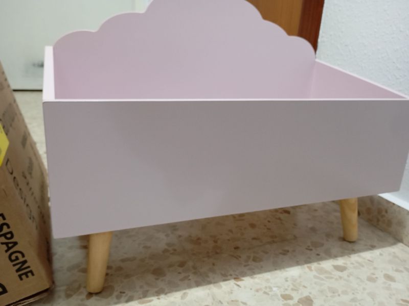 Foto de cliente de Mueble Infantil Baúl Douceur Forma de Nube Color Rosa 58x45x28 cm