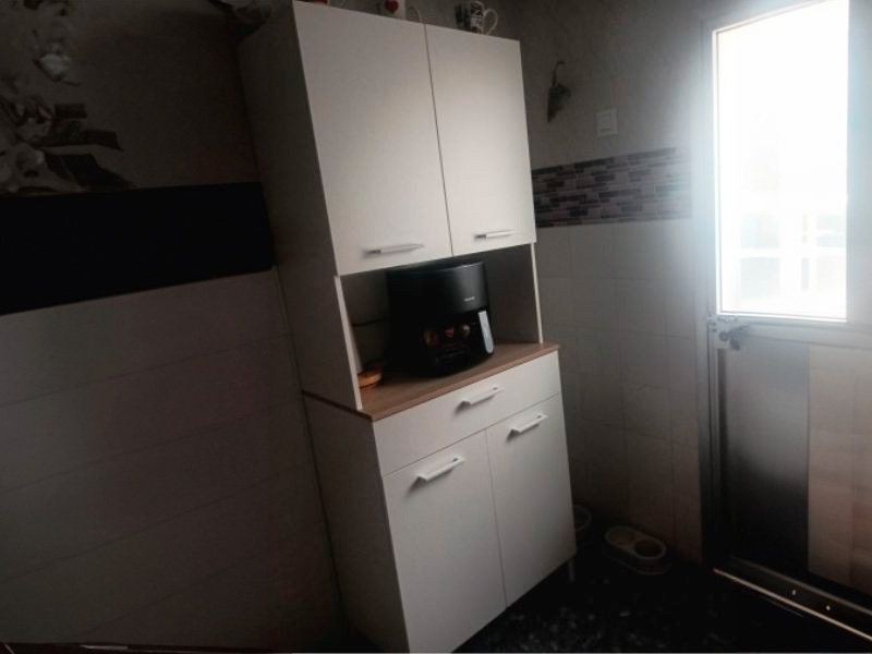 Foto de cliente de Mueble auxiliar cocina alto Yuka Blanco 72x186 cm