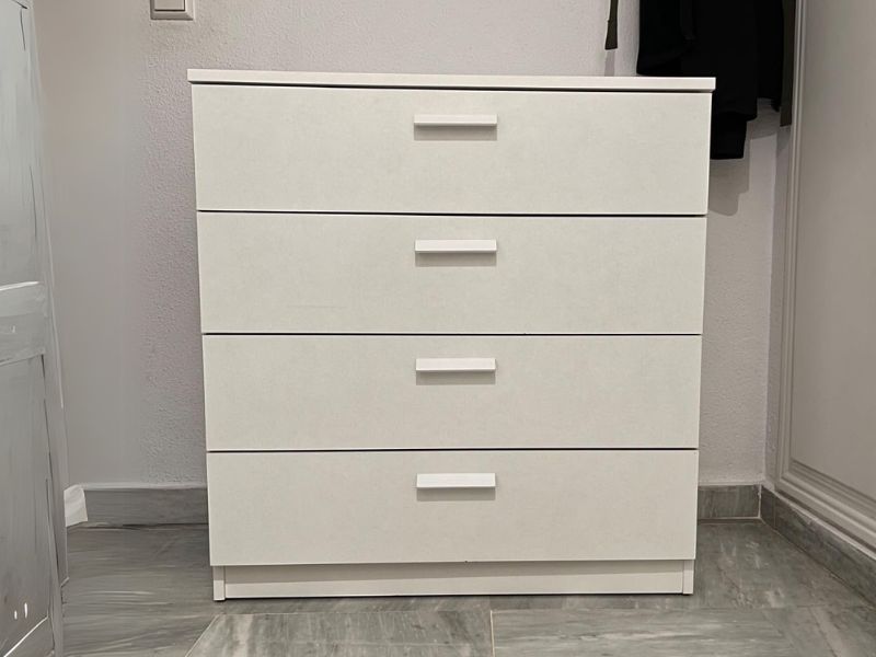 Foto de cliente de Cómoda Blanca 4 Cajones Tibet 74x78 cm