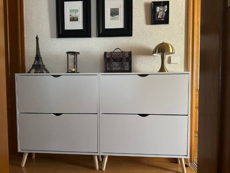 Foto de cliente de Mueble Zapatero Recibidor Nórdico Fiano 2 Trampones 80 cm