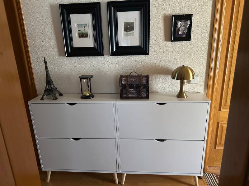 Foto de cliente de Mueble Zapatero Recibidor Nórdico Fiano 2 Trampones 80 cm