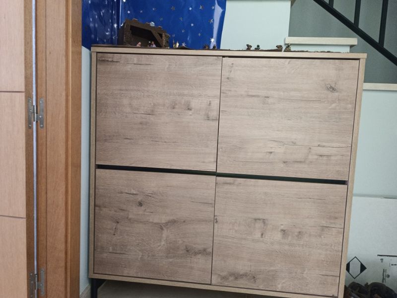 Foto de cliente de Mueble Zapatero Recibidor Tokio 4 Puertas y 5 Baldas Roble Gold 101 cm