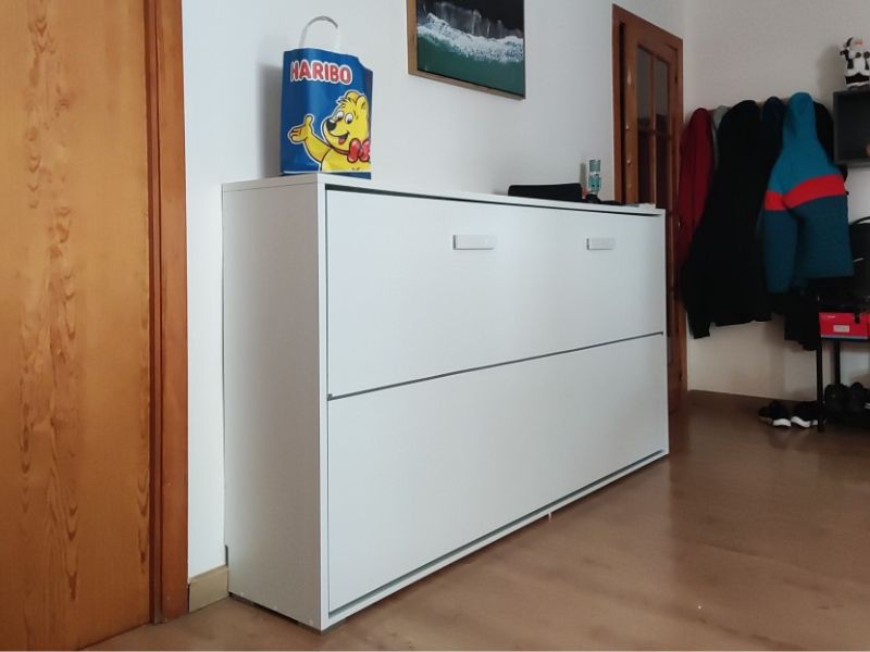 Foto de cliente de Cama Plegable Abatible Color Blanco Liso 90x190 cm