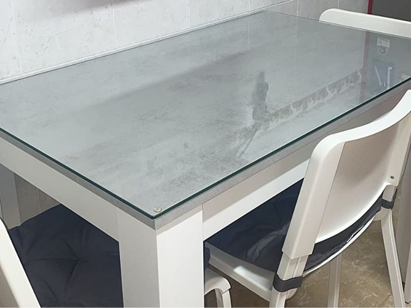 Foto de cliente de Mesa cocina Cloe en Blanco artik y Cemento 78x109x67 cm