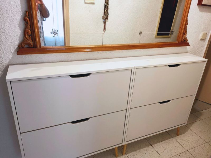 Foto de cliente de Pack salón Kikua Plus estilo nórdico roble y blanco artik