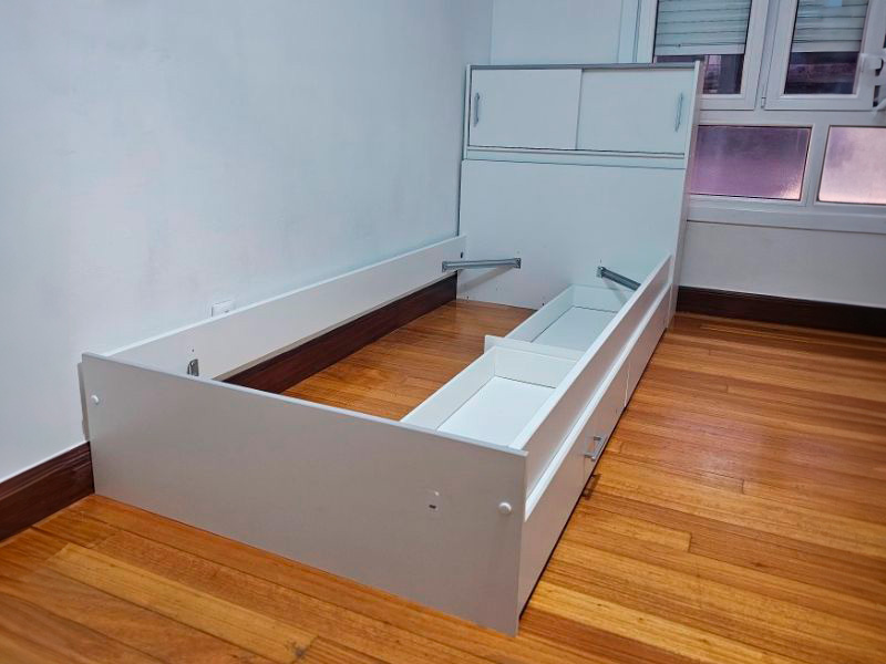 Foto de cliente de Cama Juvenil Candy con Cabecero y Cajones Blanco Mate 90x190/200 cm