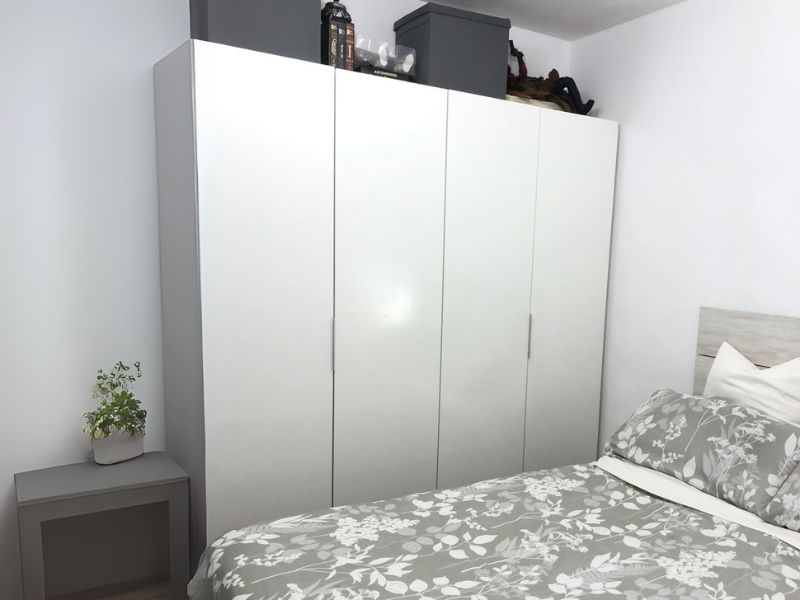 Foto de cliente de Armario Blanco brillo de 4 puertas Habitación Dormitorio 180x200 cm