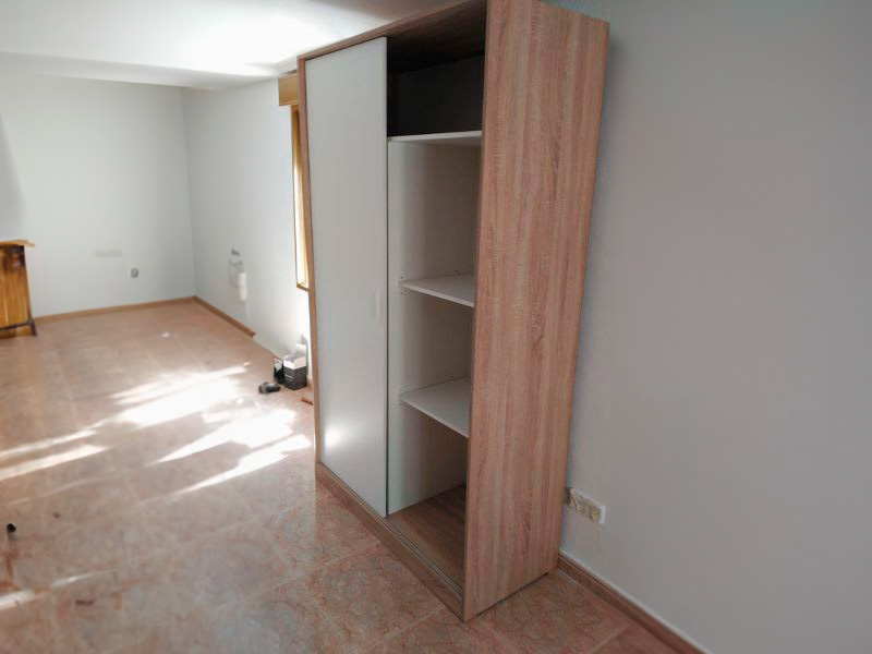 Foto de cliente de Armario con 2 Puertas Correderas Max Color Blanco y Roble 120x200 cm