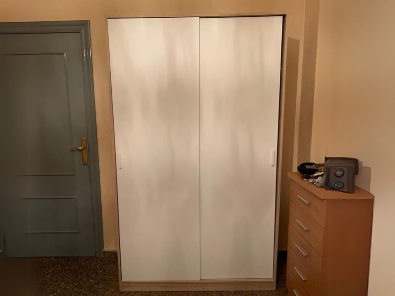 Foto de cliente de Armario con 2 Puertas Correderas Max Color Blanco y Roble 120x200 cm