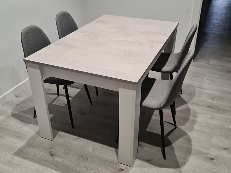 Foto de cliente de Mesa comedor extensible Cemento 140-190x90 cm
