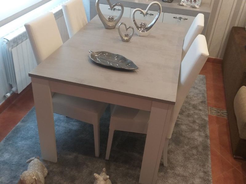 Foto de cliente de Mesa comedor extensible Cemento 140-190x90 cm