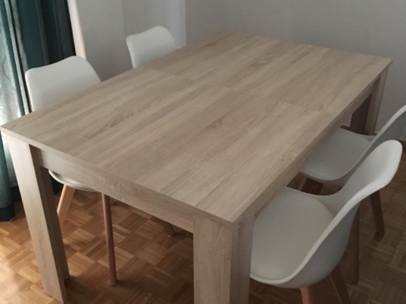 Foto de cliente de Mesa de comedor extensible salón roble canadian 140-190x90 cm