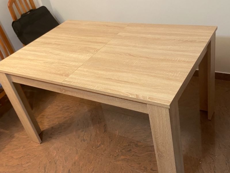 Foto de cliente de Mesa de comedor extensible salón roble canadian 140-190x90 cm