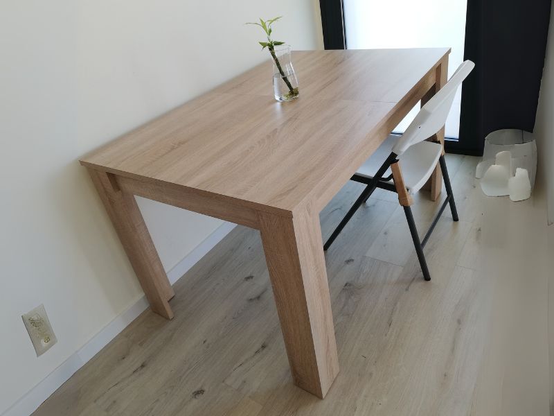 Foto de cliente de Mesa de comedor extensible salón roble canadian 140-190x90 cm