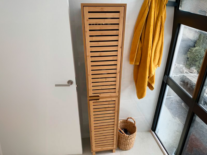 Foto de cliente de Columna de Baño Sicela Bambú Color Marrón 33x168 cm