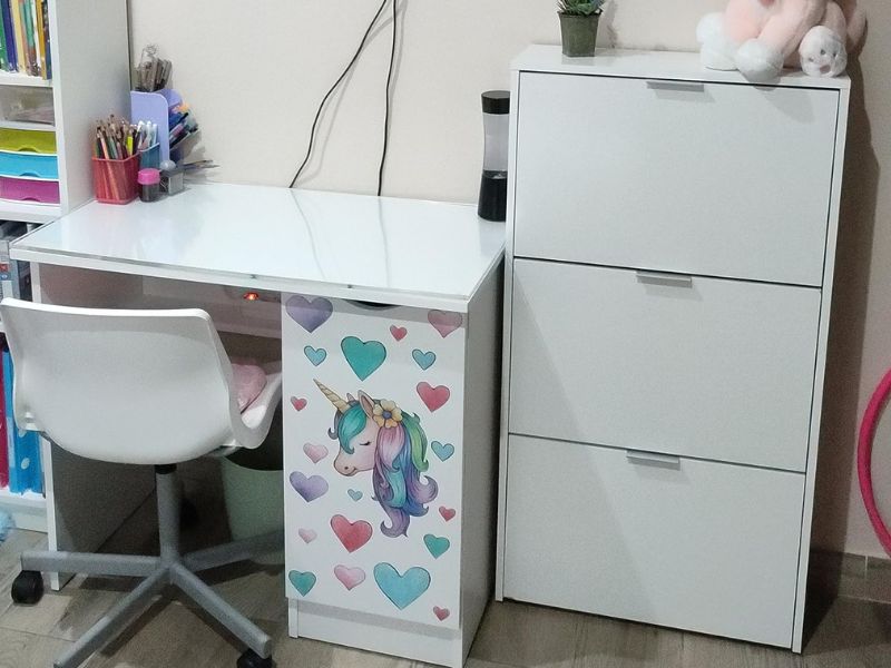 Foto de cliente de Mueble Zapatero Recibidor 3 Trampones Blanco Brillo 60 cm