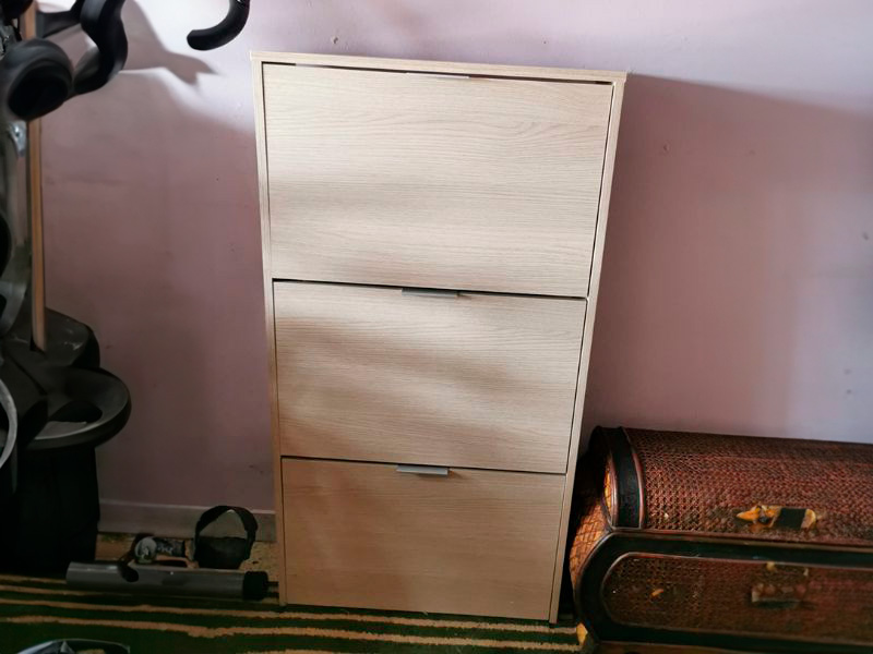 Foto de cliente de Mueble Zapatero Recibidor 3 Trampones Roble Claro 60 cm