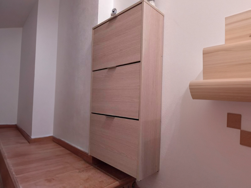 Foto de cliente de Mueble Zapatero Recibidor 3 Trampones Roble Claro 60 cm