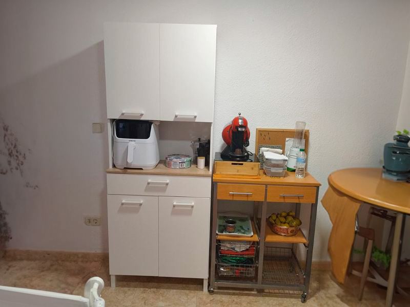 Foto de cliente de Mueble auxiliar cocina alto Yuka Blanco 72x186 cm