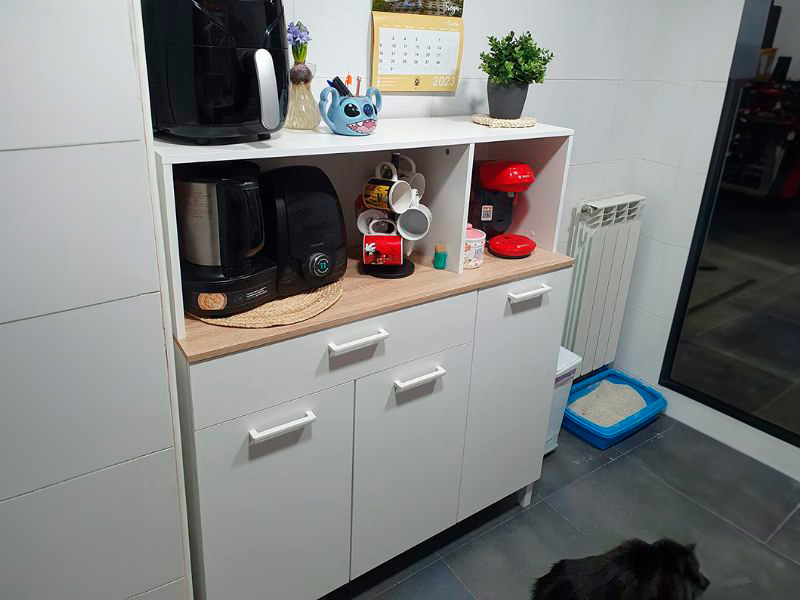 Foto de cliente de Mueble aparador cocina Yuka auxiliar 126x108x40