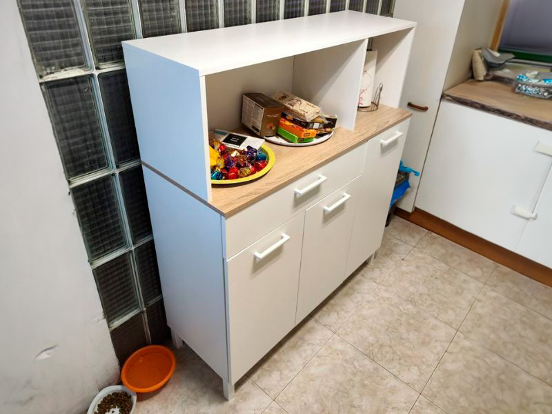 Foto de cliente de Mueble aparador cocina Yuka auxiliar 126x108x40
