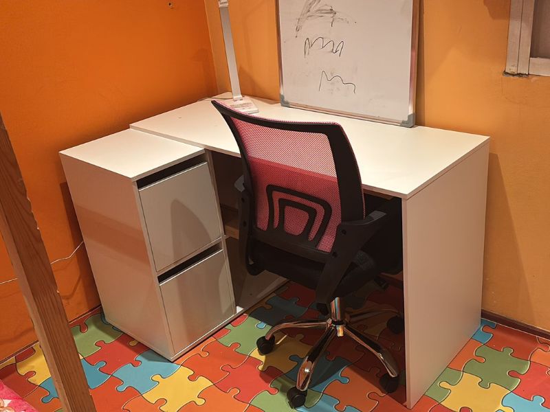 Foto de cliente de Escritorio Moderno Multi Posiciones Color Blanco Artik 120 cm
