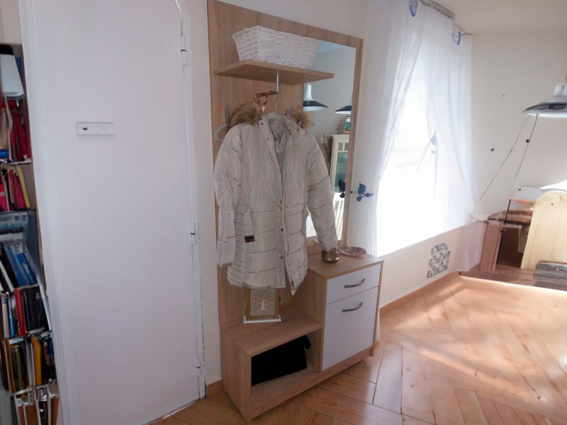 Foto de cliente de Mueble recibidor Sett Color Blanco Mate y Roble Cambrian 90 cm