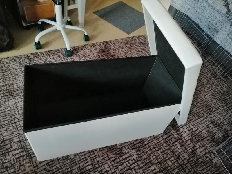 Foto de cliente de Baúl Puff Plegable Doble Lysandre Color Beige 76x38 cm