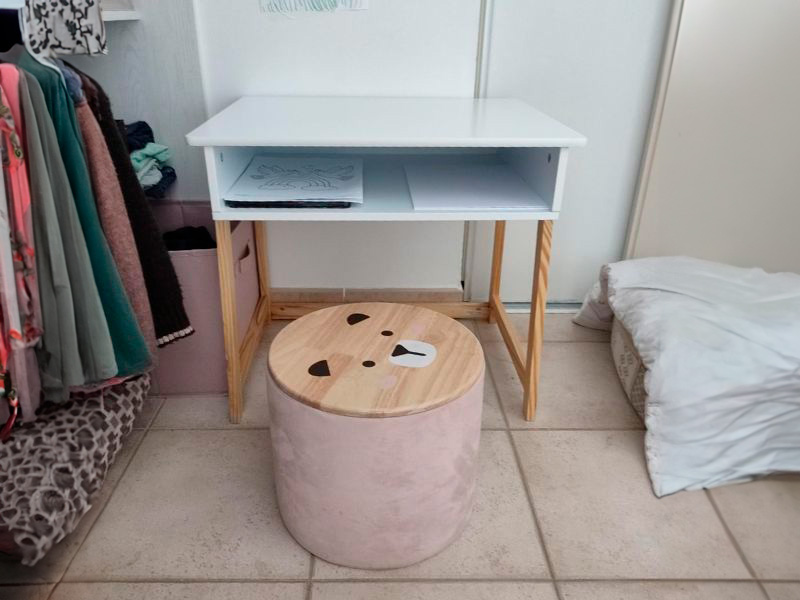 Foto de cliente de Mesa Infantil Pack Mesa Preescolar con Silla Blanco y Roble Claro
