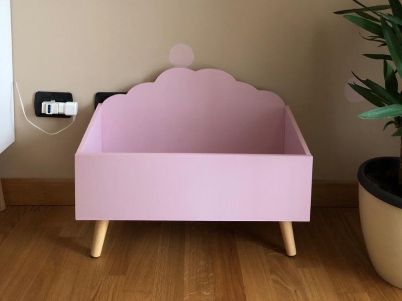 Foto de cliente de Mueble Infantil Baúl Douceur Forma de Nube Color Rosa 58x45x28 cm