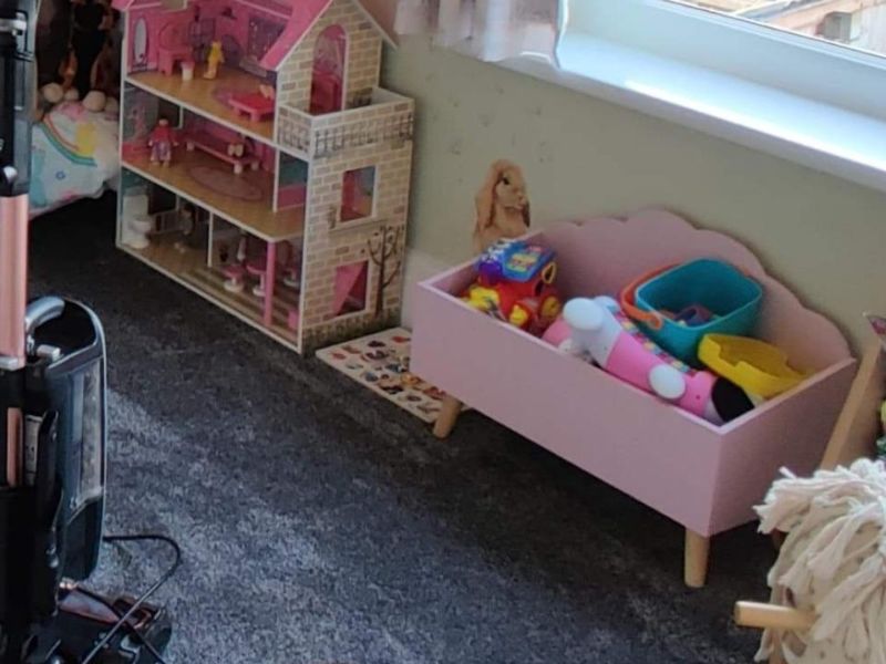 Foto de cliente de Mueble Infantil Baúl Douceur Forma de Nube Color Rosa 58x45x28 cm
