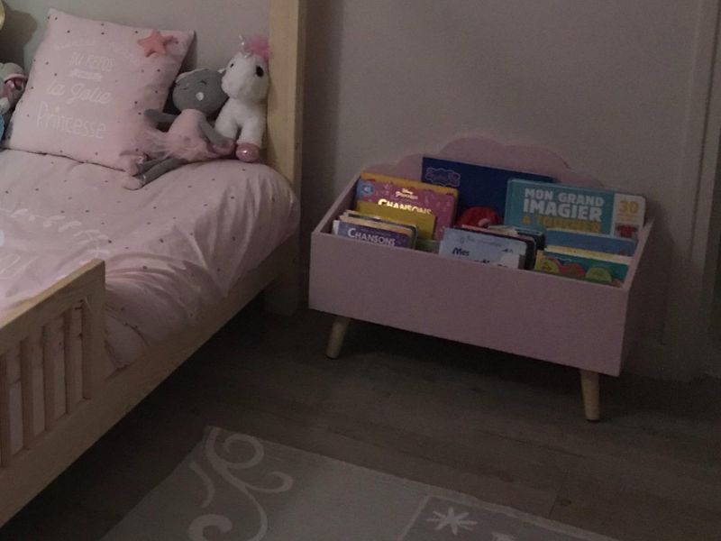 Foto de cliente de Mueble Infantil Baúl Douceur Forma de Nube Color Rosa 58x45x28 cm