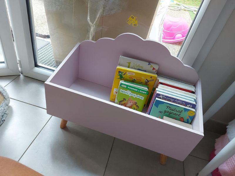 Foto de cliente de Mueble Infantil Baúl Douceur Forma de Nube Color Rosa 58x45x28 cm