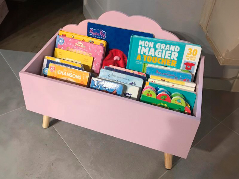 Foto de cliente de Mueble Infantil Baúl Douceur Forma de Nube Color Rosa 58x45x28 cm