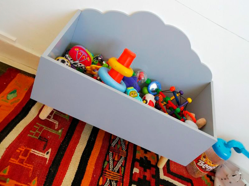 Foto de cliente de Mueble Infantil Baúl Douceur Color Gris con Forma de Nube 58x45x28 cm