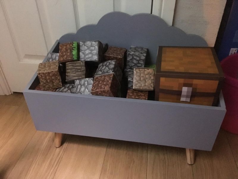 Foto de cliente de Mueble Infantil Baúl Douceur Color Gris con Forma de Nube 58x45x28 cm
