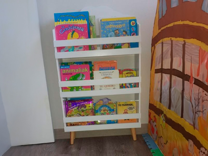 Foto de cliente de Mueble Infantil Estantería Librería Douceur 3 Estantes Color Blanco 58x100x18 cm