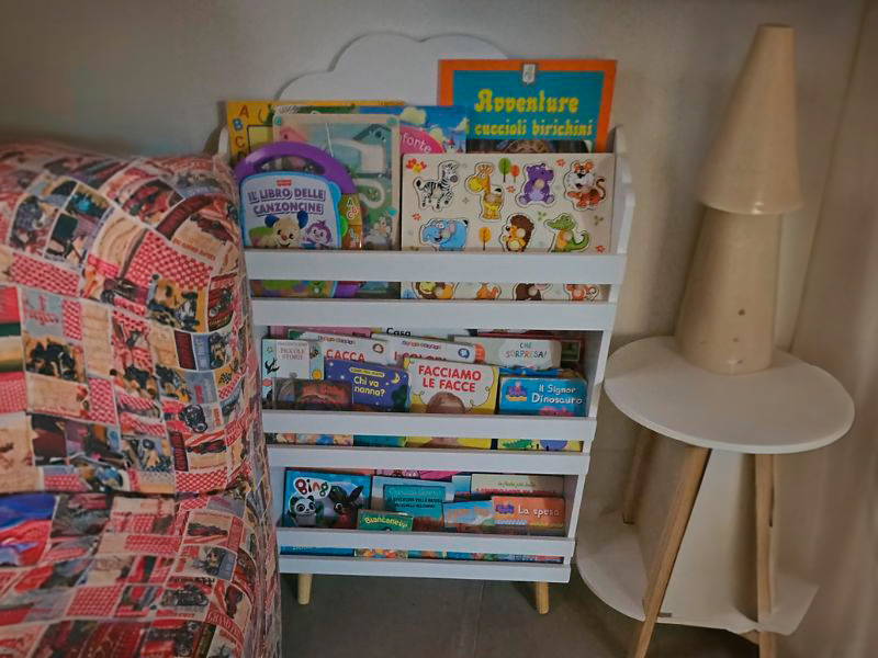 Foto de cliente de Mueble Infantil Estantería Librería Douceur 3 Estantes Color Blanco 58x100x18 cm