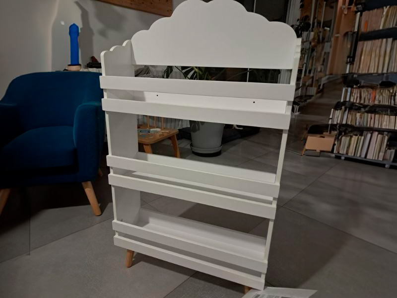 Foto de cliente de Mueble Infantil Estantería Librería Douceur 3 Estantes Color Blanco 58x100x18 cm