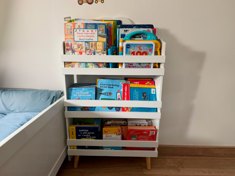 Foto de cliente de Mueble Infantil Estantería Librería Douceur 3 Estantes Color Blanco 58x100x18 cm