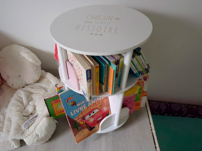 Foto de cliente de Mueble Infantil Librería Redonda en Blanco y Gris 40x59 cm