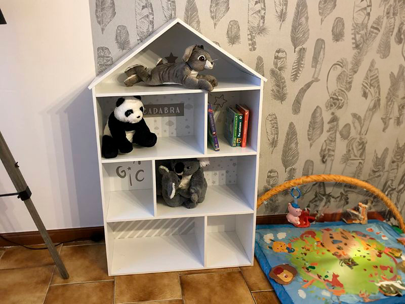 Foto de cliente de Mueble Infantil Estantería Librería con 7 Huecos en Blanco 73x115x30 cm